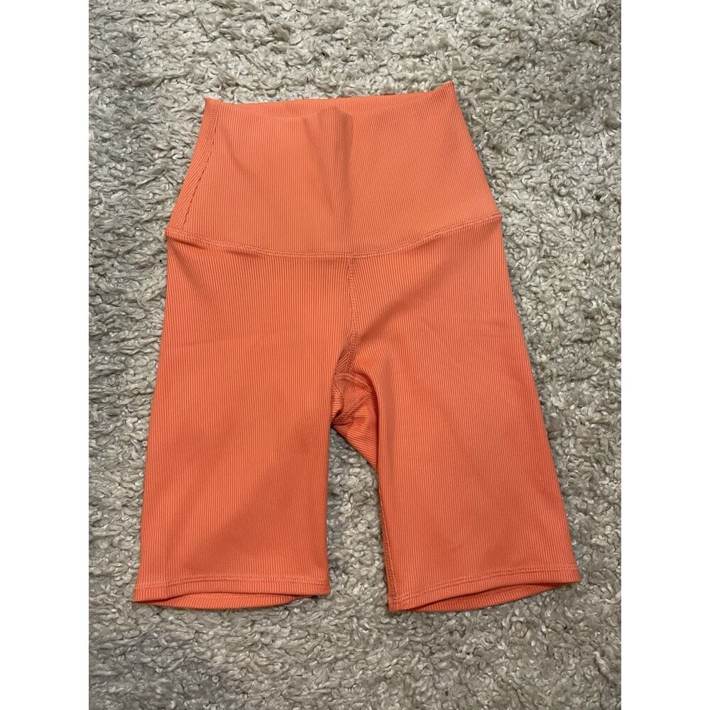 Levi’s Youth Ribbed High Rise Bike Shorts Size XS Persimmon Orange